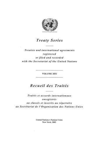 image of Treaty Series 2052 image of Treaty Series 2052